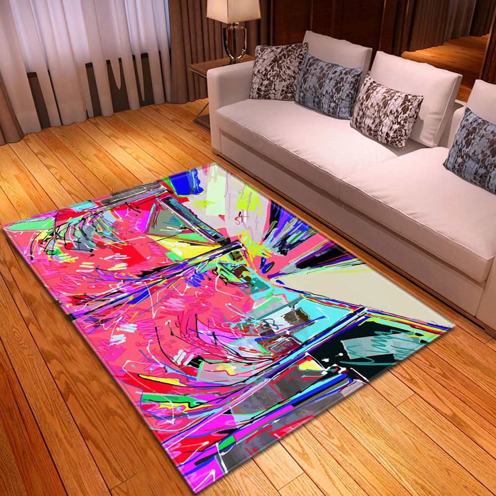 

Fashion Cartoon Parlor Sofa Carpets Decor Floor Area Rug Bedroom Bedside Anti-slip Rugs Kids Play Mat Carpet for Living Room