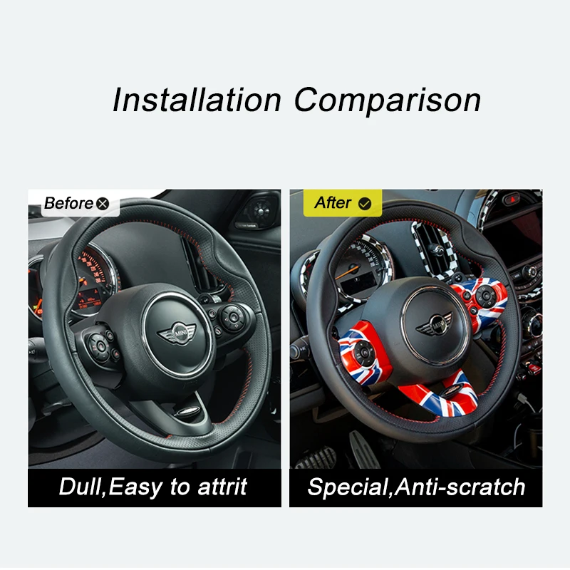 Чехлы рулевого колеса автомобиля для MINI Cooper F54 F55 F56 F57 F60 Clubman Countryman из углеродного