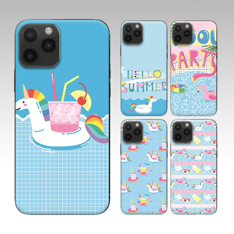 

NEW Cute Resort style Case For iPhone 12 11 Pro Max Mini X XR XS Max 7 8 6s Plus SE 2020 Shockproof Soft Cover