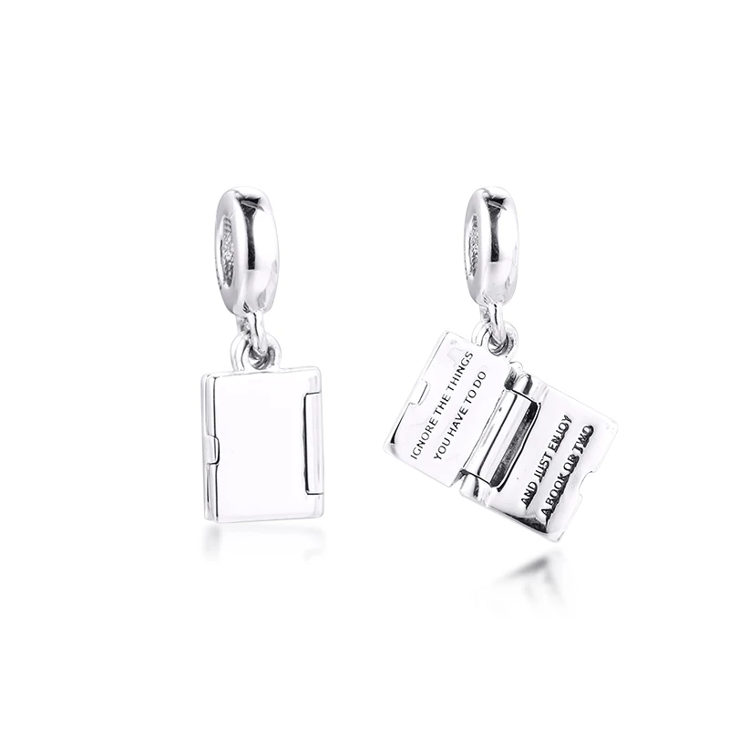 Подвеска-книга для чтения из серебра 925 пробы с надписью I Love | Украшения и