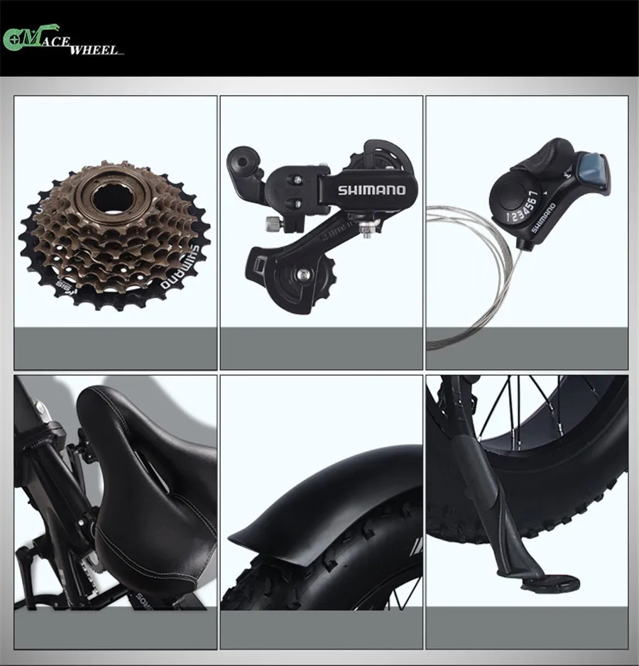 26,32 Европейский склад 2 колеса Fat Tire 500 Вт электрический велосипед с 48 В 15ah съемный аккумулятор для электрический велосипед для взрослых цикл