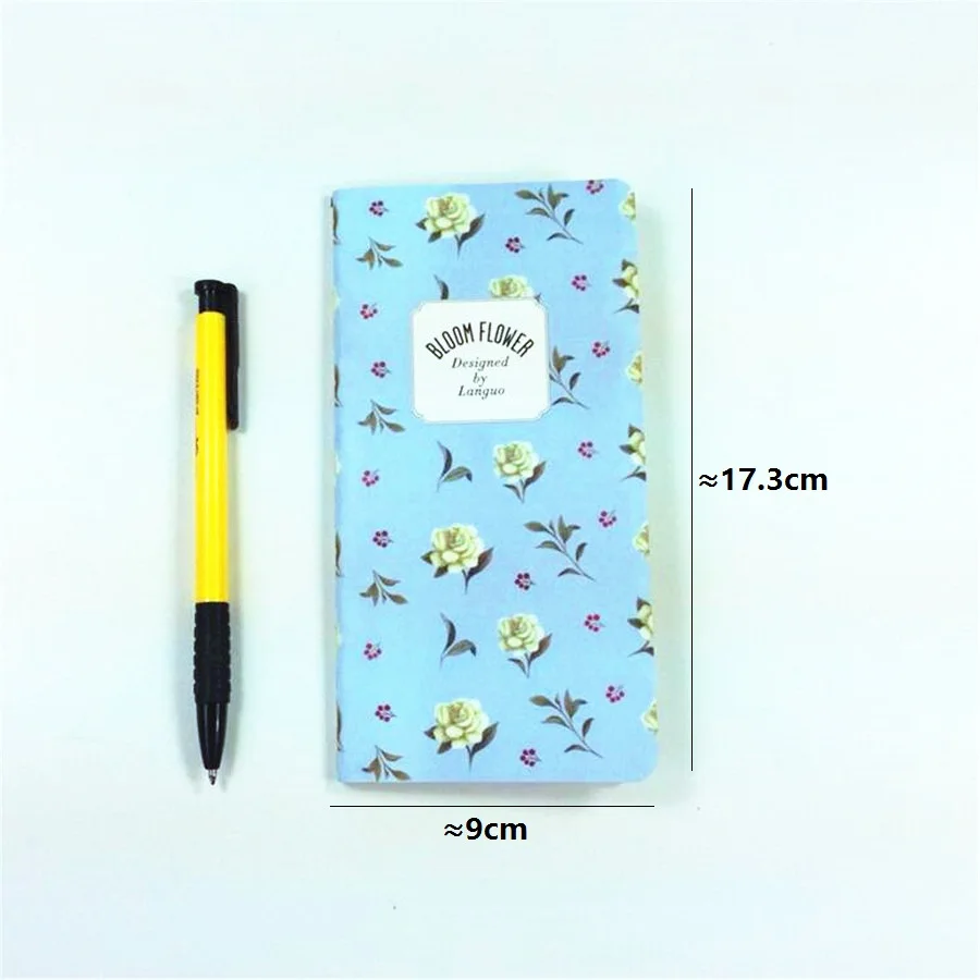 

1pcs/lot Vintage Jasmine Flower Series Mini Notebook/Retro Creative Beautiful Flower Printed Notebook/diary