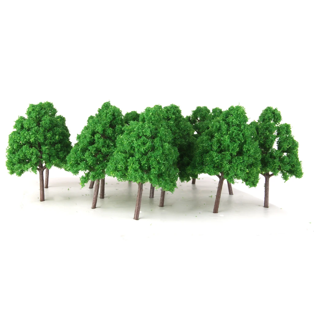 25 шт пластиковые модели деревьев N Gauge железнодорожные поставки поезда макеты