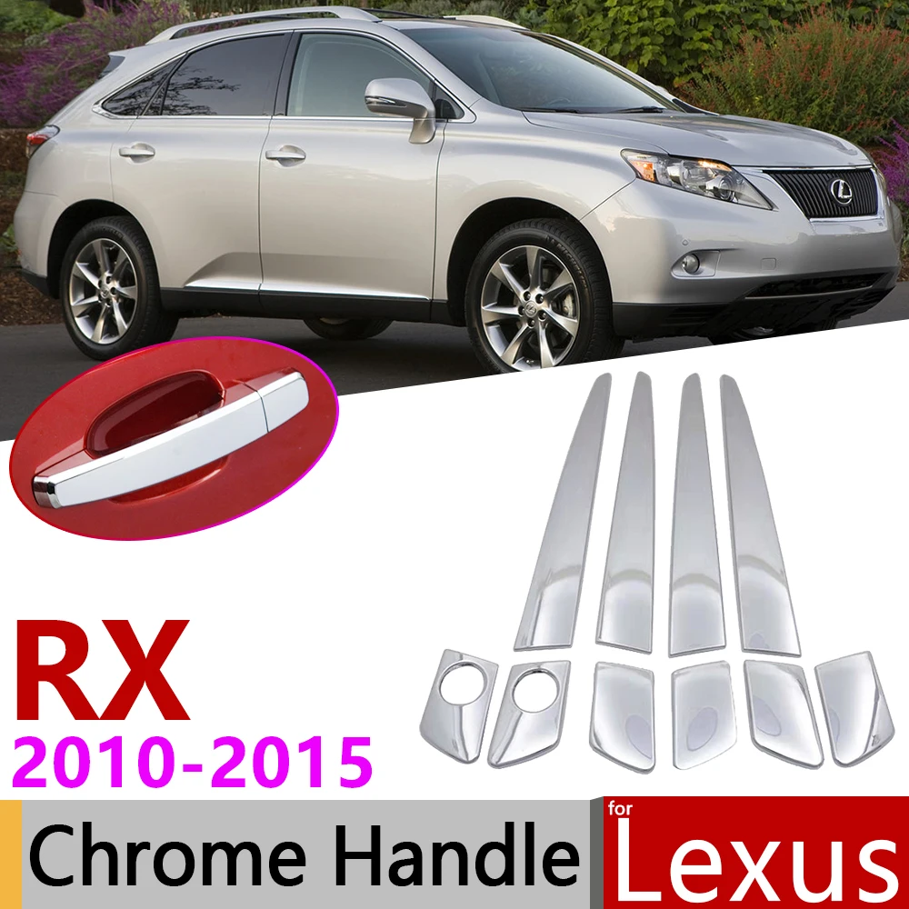 

for Lexus RX AL10 350 450h F 2010~2015 Chrome Exterior Door Handle Cover Car Accessories Stickers Trim Set 2011 2012 2013 2014