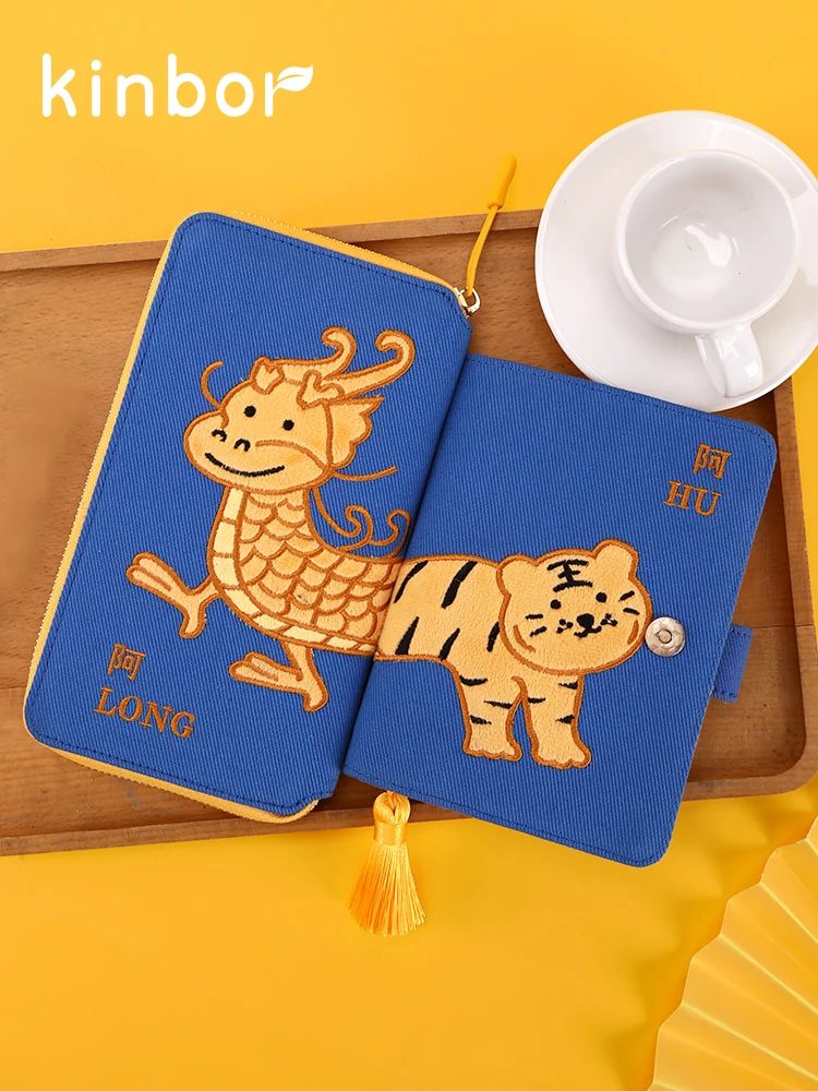 

Kinbor Kawaii Book A6 креативный блокнот на молнии 2022 ежедневный Еженедельный планировщик блокнот для журнал запись самозаполняющаяся книга