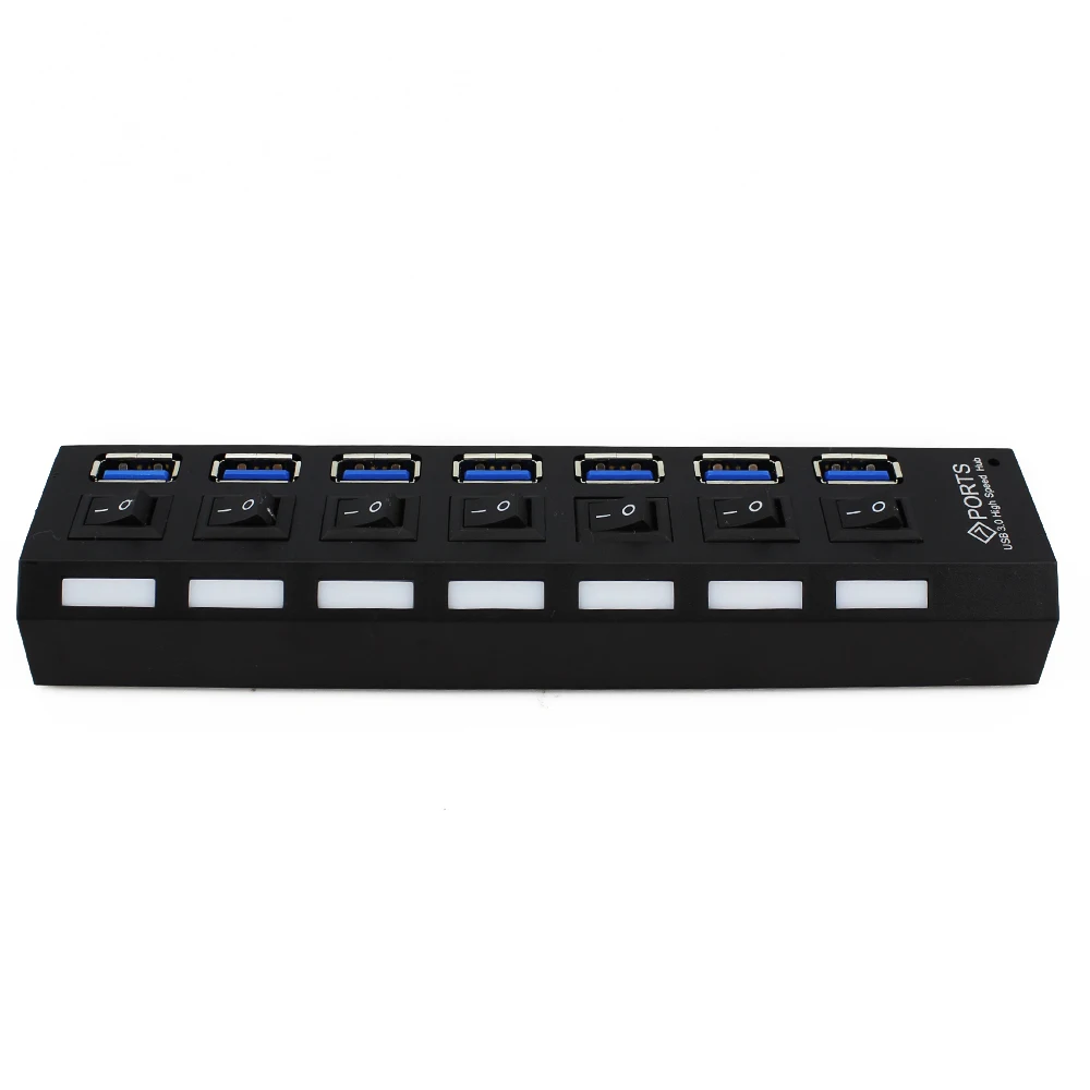 CHYI USB 3 0 концентратор с внешним адаптером питания EU/AU/US/UK 5 Гбит/с 7 портовый usb хаб