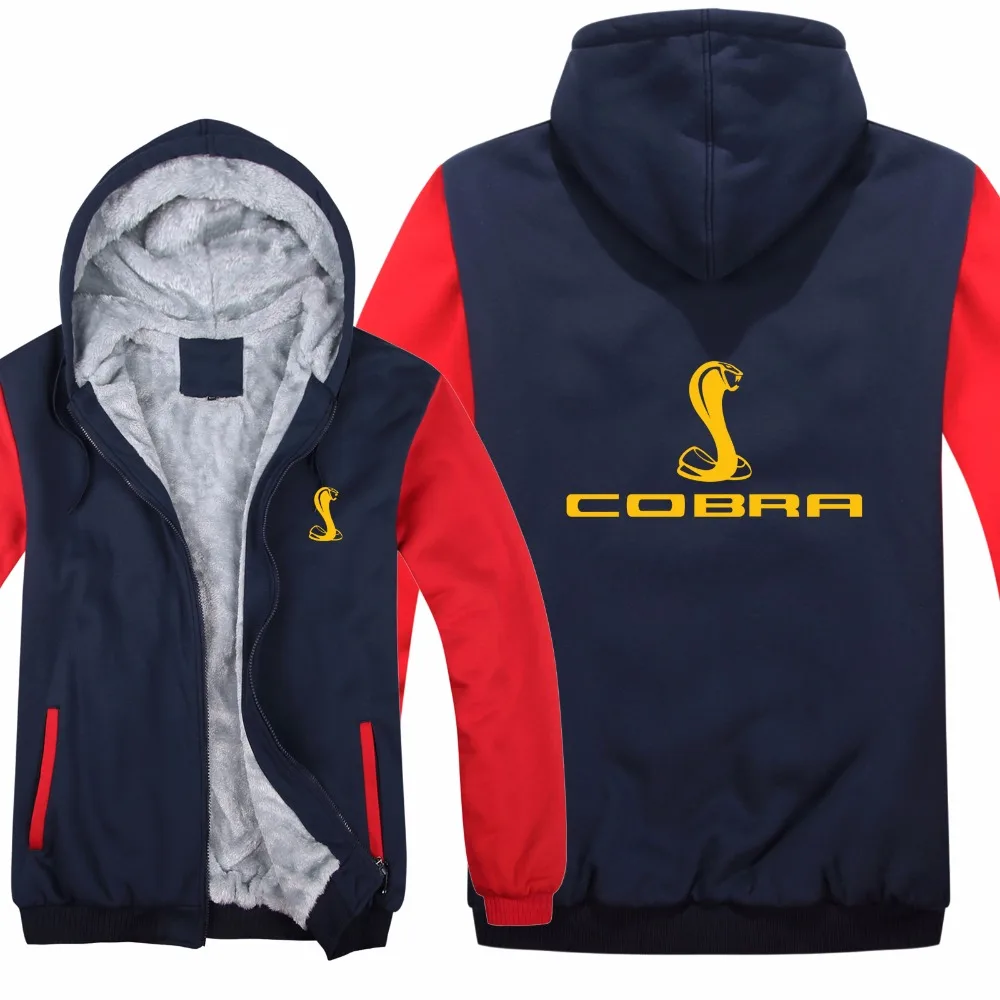 

Shelby Cobra Hoodies Jacket Winter Pullover Car Man Coat Men Wool Liner Fleece Unisex Ford Mustang Sweatshirts