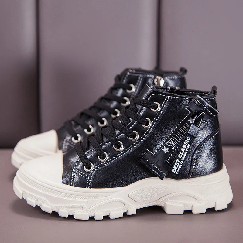 Детские ботинки зимняя обувь для мальчиков короткие девочек водонепроницаемые