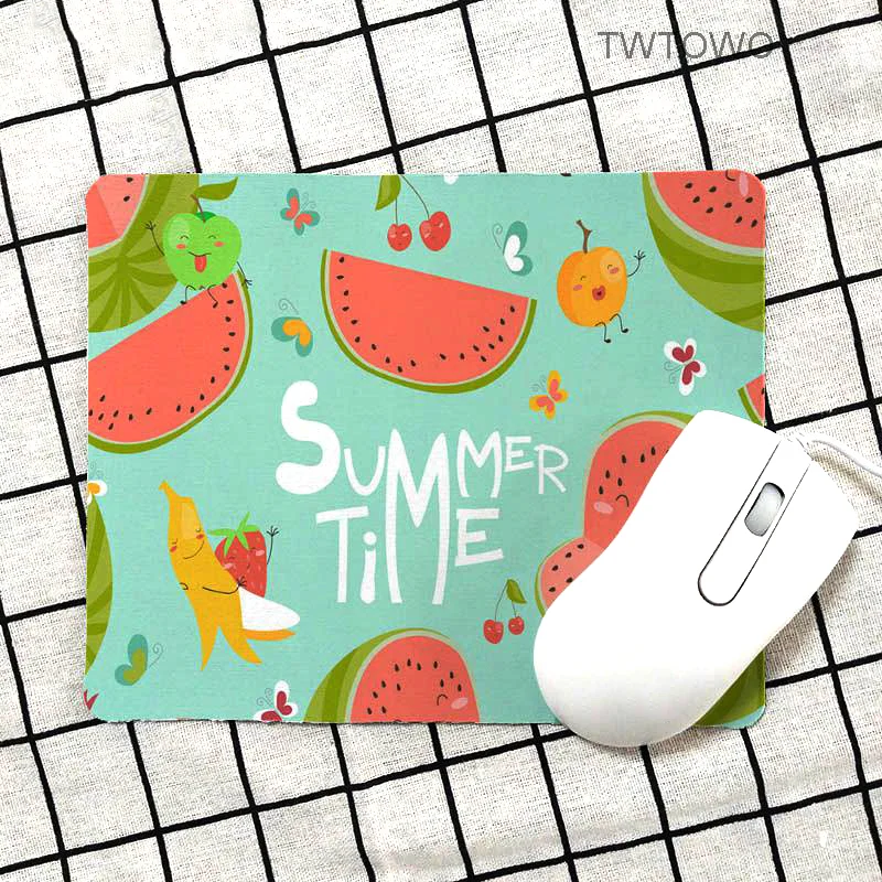

Прочный резиновый коврик для мыши Wraemelon с милыми мультяшными летними фруктами, коврик для игровой мыши, нескользящий коврик для ноутбука, ПК...