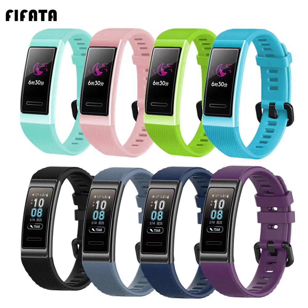 

FIFATA Wristband Sports Strap For Huawei Band 3/4 Pro Silicone Bracelet For Huawei Honor Band 3 Replacement Smart WatchBands