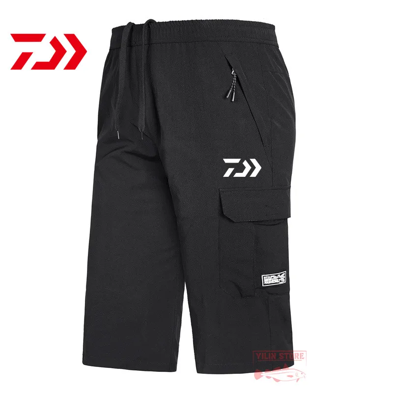 

Новинка, рыболовная одежда Daiwa, мужские летние быстросохнущие штаны для рыбалки с эластичным поясом и несколькими карманами, уличные шорты, ...