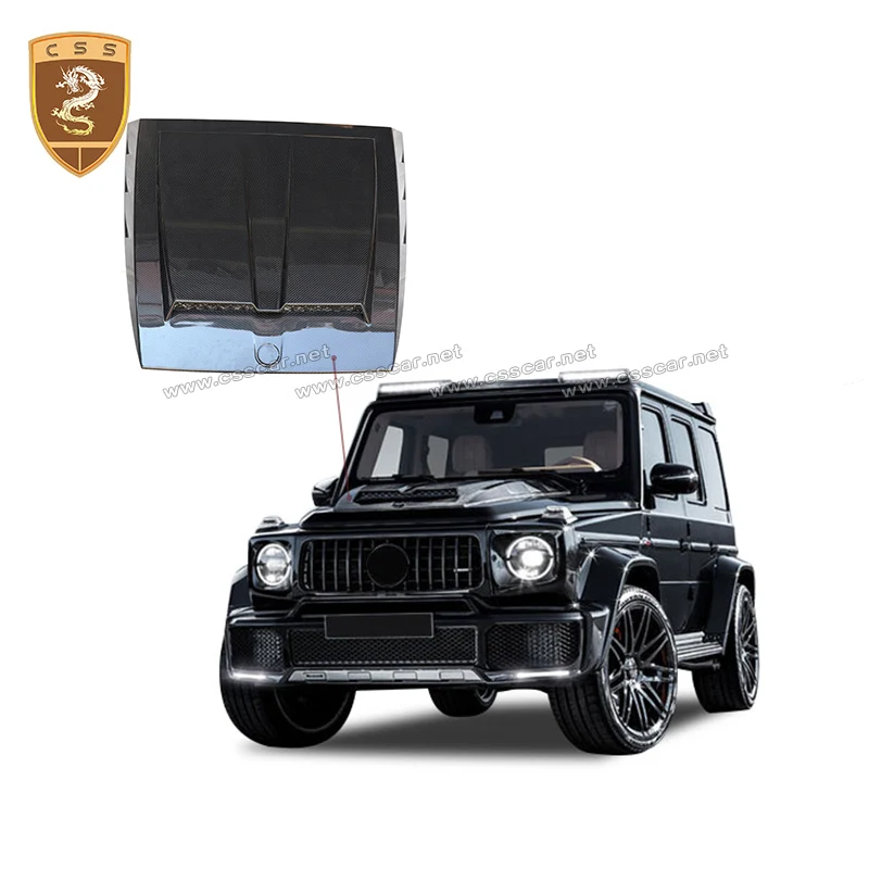 

Carbon fiber Engine hood cover fit for Benz G Class W463 G500 G55 G63 G65 modified upgrade G900 B style Bonnet Hood Cover 00387