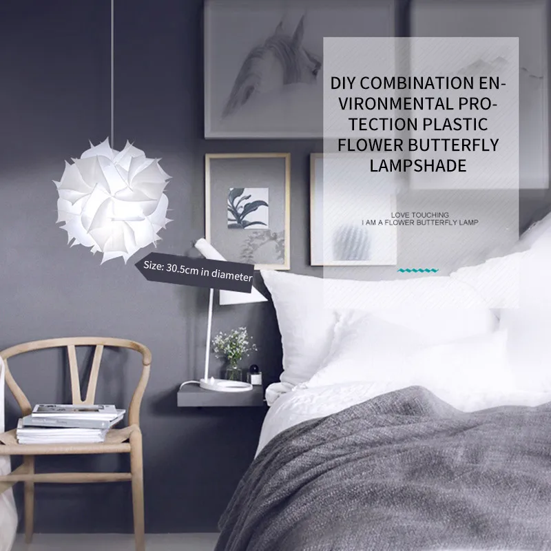 Лепесток Форма люстра с абажуром DIY абажур романтическая комната кулон освещение