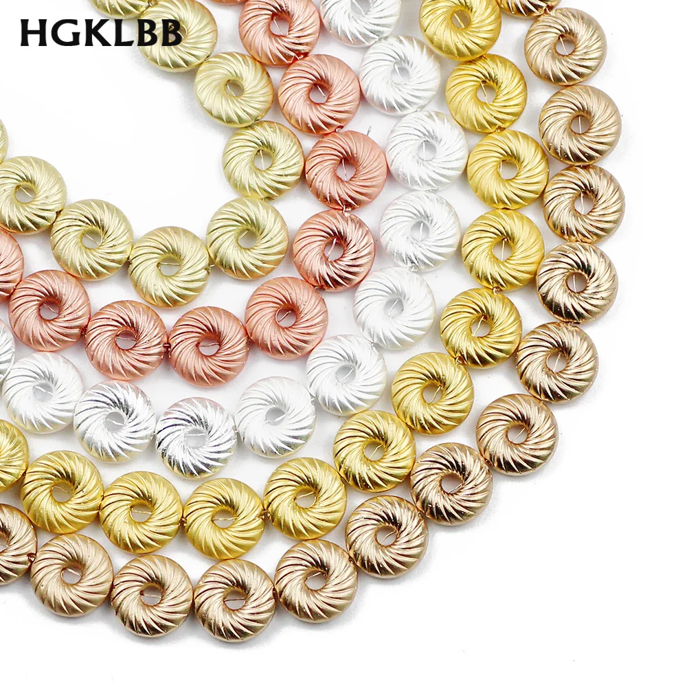 Бусины HGKLBB из матового золота круглые бусины 10 мм гематита свободные для