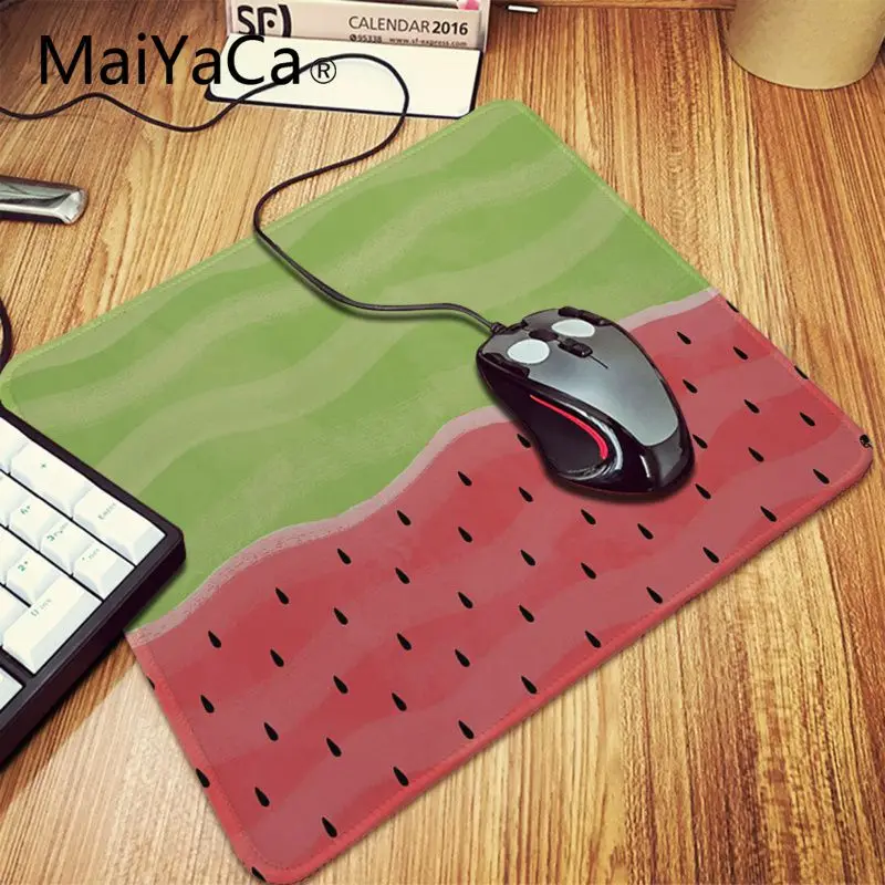 Lock Edge 18x22cm Maiyaca арбуз летняя фруктовая Подложка для Мыши игровые коврики для игровой мыши настольная клавиатура Аниме Коврик для мыши геймер Скорость версия Настольный коврик - Цвет: Lock Edge 18x22cm