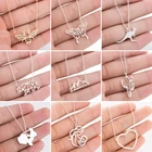 Bijoux, нержавеющая сталь, животное, кролик, ожерелье для женщин, модное, кактус, горы, пчела, медведь, геометрическое ожерелье, золото, колье 2020