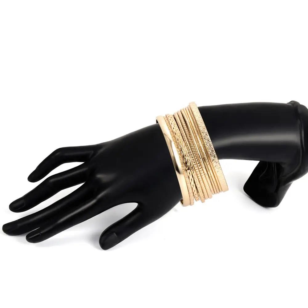 Модный браслет золотого цвета с круглым браслетом Kymyad 11 шт./компл.|bangles fashion|bracelets &