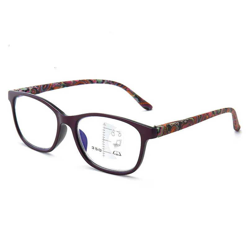 2019 многофокальные анти синий светильник очки для чтения женщин прогрессивные