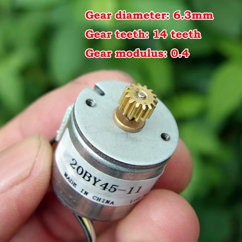 20BY45 микро 20 мм шаговый двигатель DC12V 2 фазный 4 проводной точность Шаговый 18