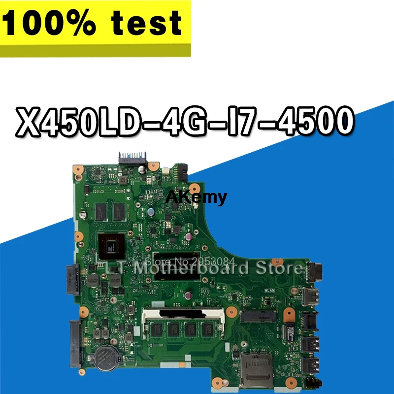 

Для For Asus X450LD 4G I7 4500 с чипом системная материнская плата для ноутбука Материнская плата протестирована хорошо материнская плата S-4