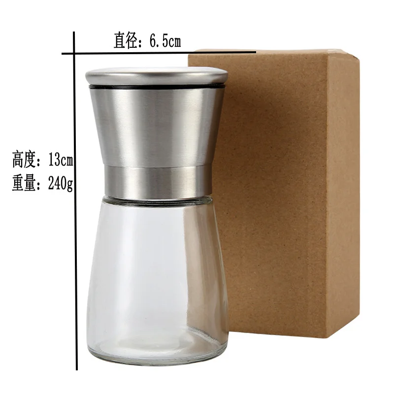 

304 Stainless Steel Pepper Grinder Manual Pepper Grinder Kitchen Supplies Creative Seasoning Bottle L1