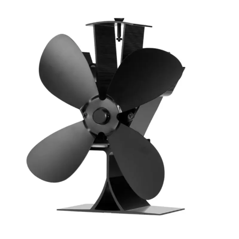 Домашний бесшумный вентилятор для печки с 4 лопастями электрический питанием от