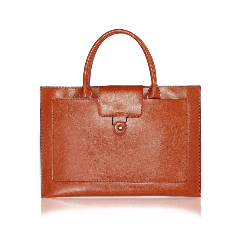 

Laptop Bags Lady Split Leather Computer Bag Business Bags Book Briefcase 14 Inch Laptop Document Bag Ipad Handbag Storage Purses