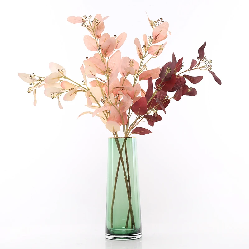 Прозрачная стеклянная ваза в скандинавском стиле большая декоративная для