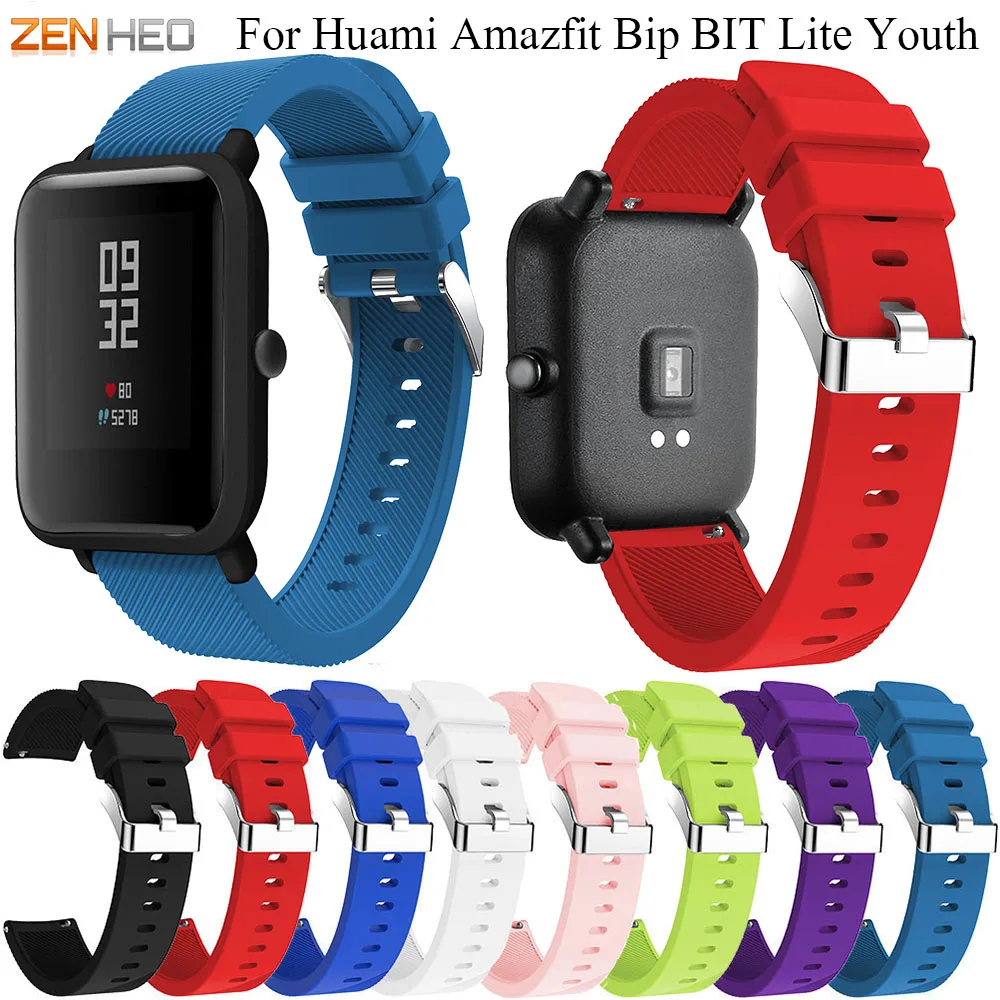 20 мм силиконовый ремешок для Xiaomi Huami Amazfit Bip BIT Lite Youth Smart Watch Band сменный часов