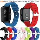 Ремешок силиконовый для Xiaomi Huami Amazfit Bip BIT Lite Youth, сменный Браслет для смарт-часов Huami Amazfit GTS, 20 мм