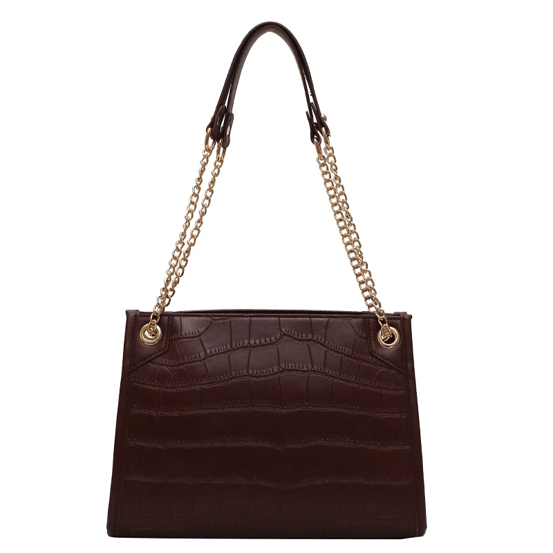 

New Stone Pattern PU Leather Shoulder Bags For Women Lady Crossbody Bag Female Fashion Handbags Chain Design Hand Bag