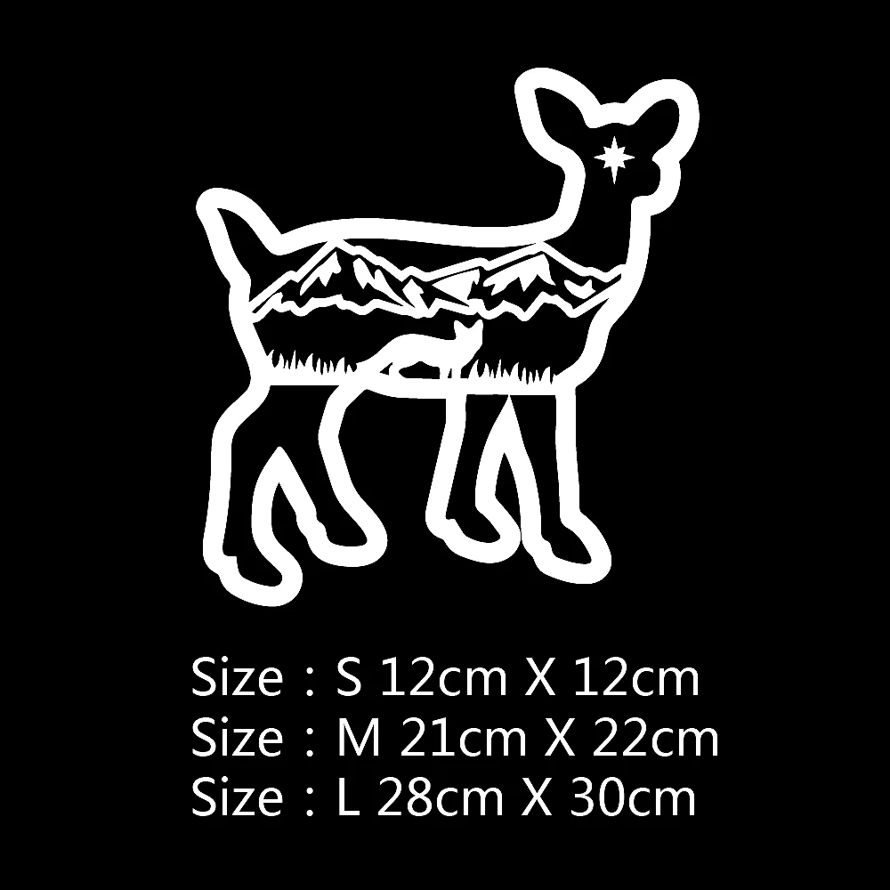 

Car-Sticker Automobiles Motorcycles Window Bumper Laptop Vinyl Decal PVC Decorative Goods Cartoon deer 12cmx12cm