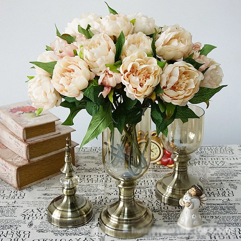 5 Шт./лот Шелковый Искусственный Пион искусственные Цветы флорес artificiais флер