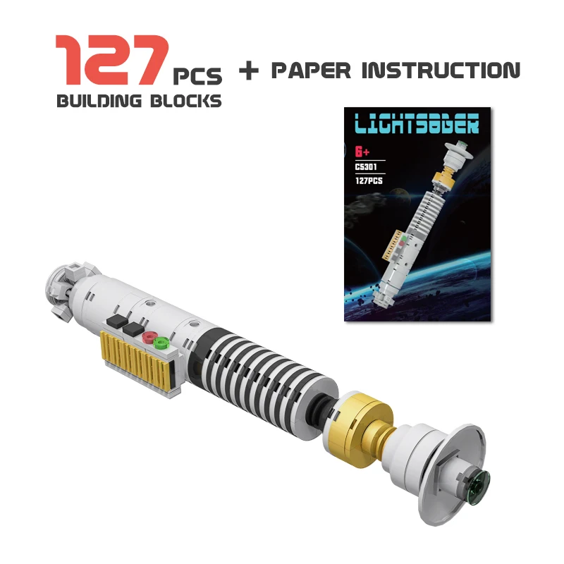 MOC Universe War Laser Weapon Luminous Color Sword Fluorescent Sword Building Blocks Bricks For Boys Children Toys Birthday Gift