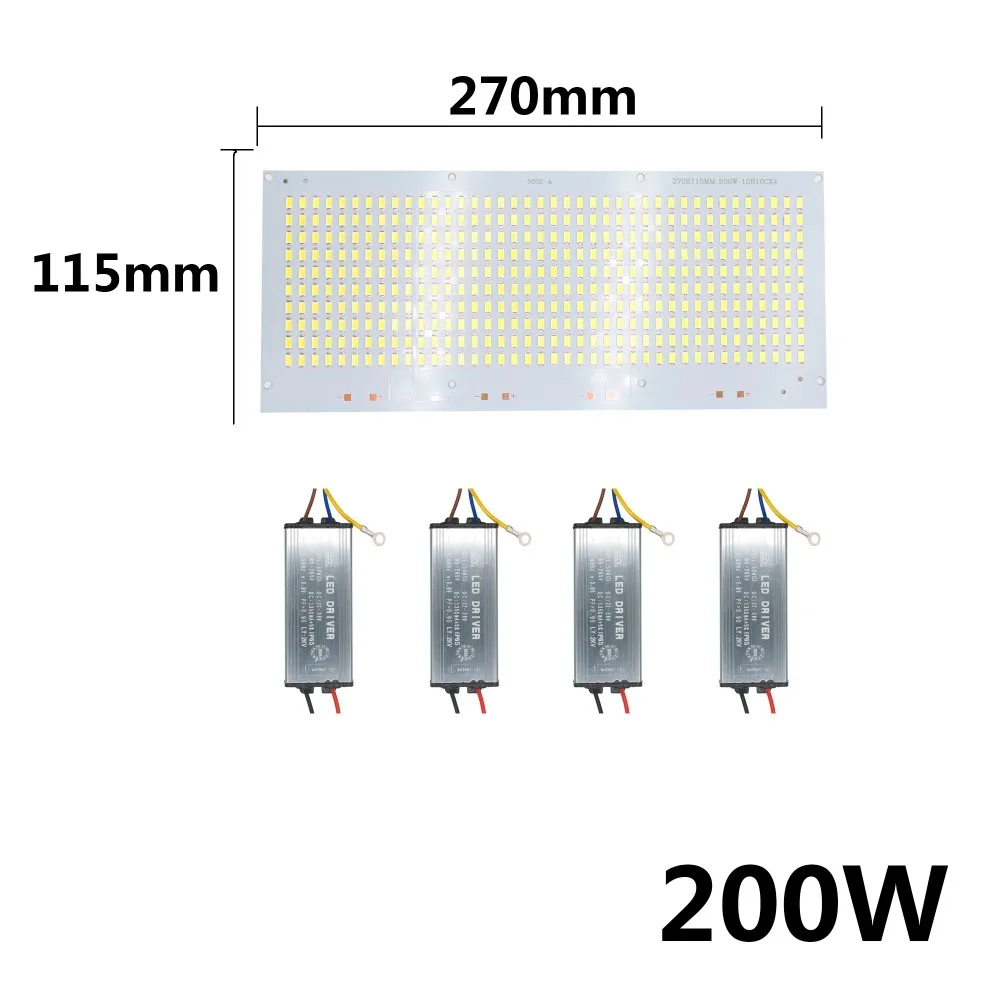Светодиодный прожектор SMD5730 высокой мощности 50 Вт 100 150 200 светодиодный чип-лампа с