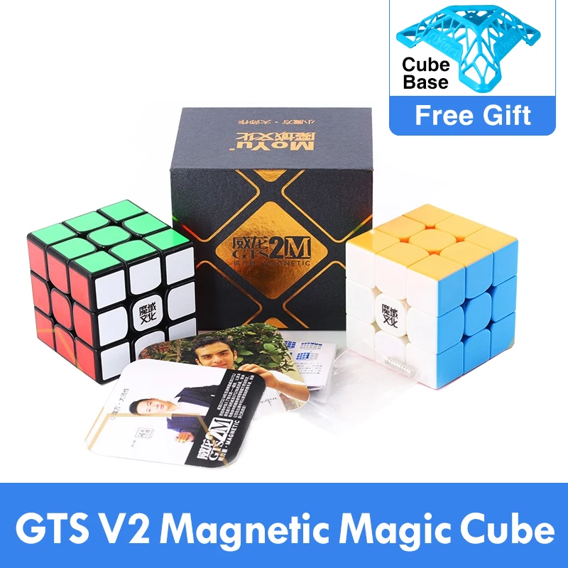Cubo m&aacute;gico profesional MoYu Weilong GTS V2 M, juguete educativo magn&eacute;tico 3x3x3 GTS2M, WCA GTS2 M 3x3-0