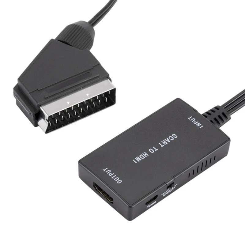 

H4GA SCART to HDMI-compatible Converter, Video Scaler Adapter,Scart in HDMI-compatible out High Definition 720P/1080P