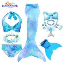 Costume Cosplay Swimsuit Mermaid Swimsuit Girls Beautiful Bikini Swimwear Summer Mermaid Princess Dress Party Mermaid tail Fin