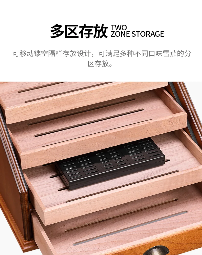 CIGARLOONG Cedar Wood увлажняющая коробка шкафчик фирмы "Humidor" Большая емкость подходит 100 четырехслойная сигара Humidor деревянная коробка CLA-A0012