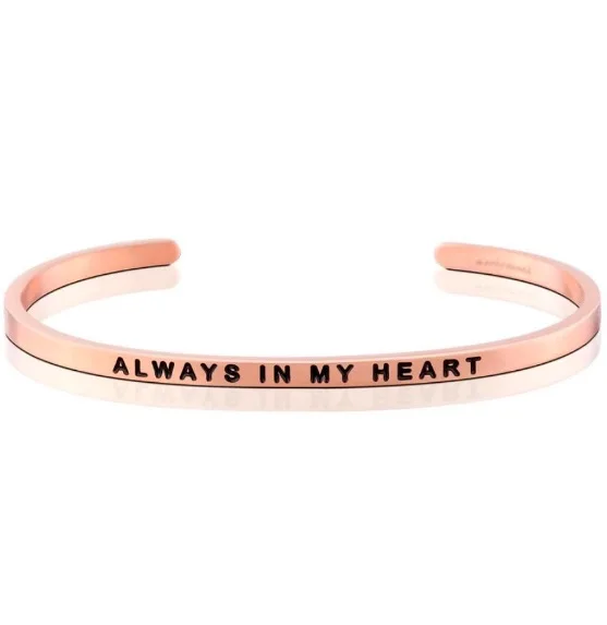 Любовь Браслет всегда в моем сердце позитивный навевающий вдохновение Цитата