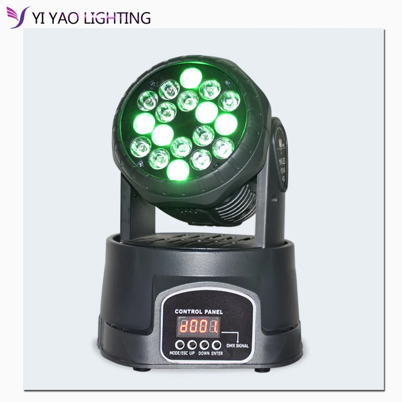 18x3w RGB светодиодный мини светильник с движущейся головкой Dmx 512 Beam Wash вечерние s для