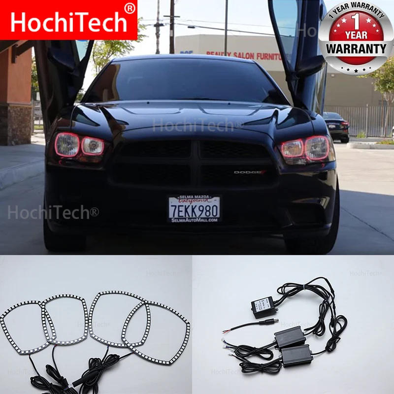 Для Dodge Charger SXT Plus 2011 2012 2013 2014 Автомобильный разноцветный светодиодный кольцевой