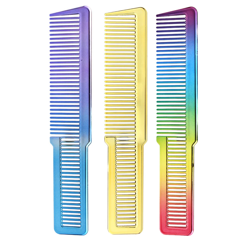 

Electroplating Rainbow Comb Clipper Oil Head Hair Styling Hairdressing Comb