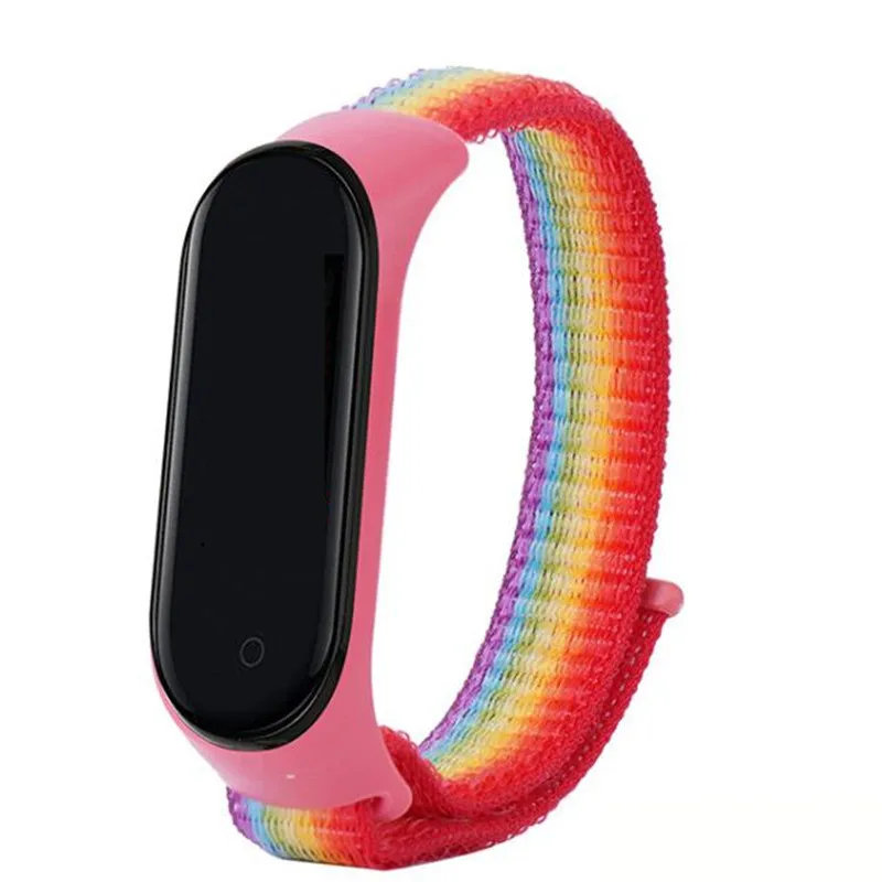 Нейлоновый универсальный ремешок для браслета Mi Band 3 4 5 сменный силиконовый на