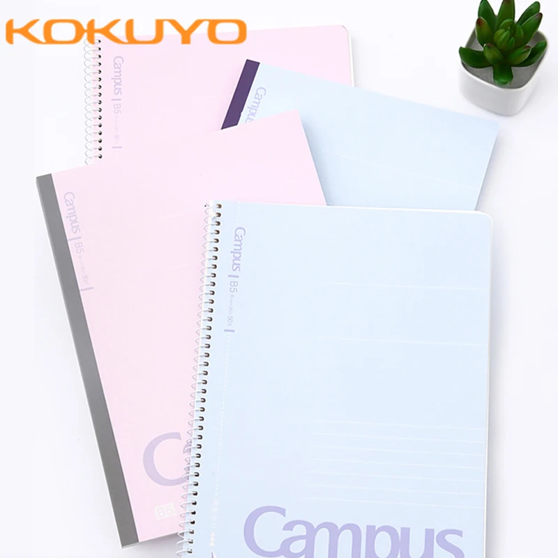 

2pcsKOKUYO Coil A5/B5 Notebook 8mm Dotted Line Glue Binding WCN-NB58850/80 Pages Can Be Teared and Pulled for Students
