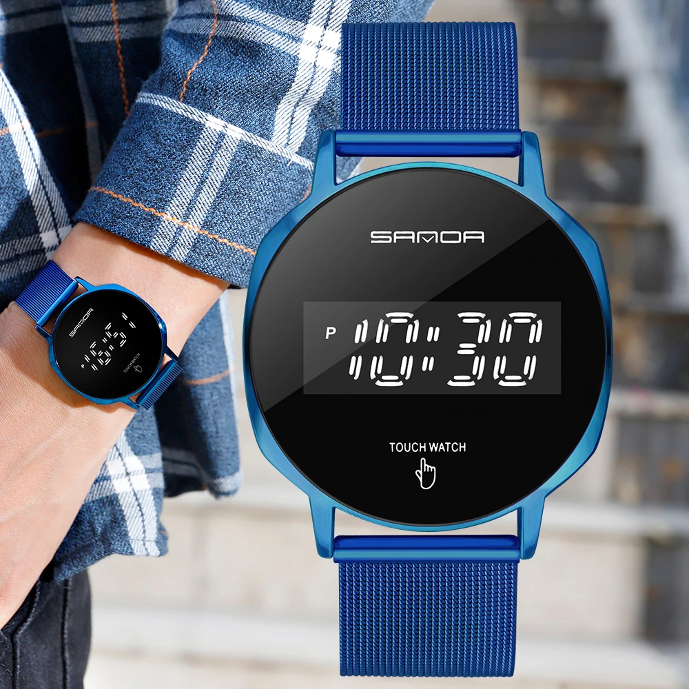 Часы SANDA Мужские Цифровые с сенсорным экраном модные водонепроницаемые