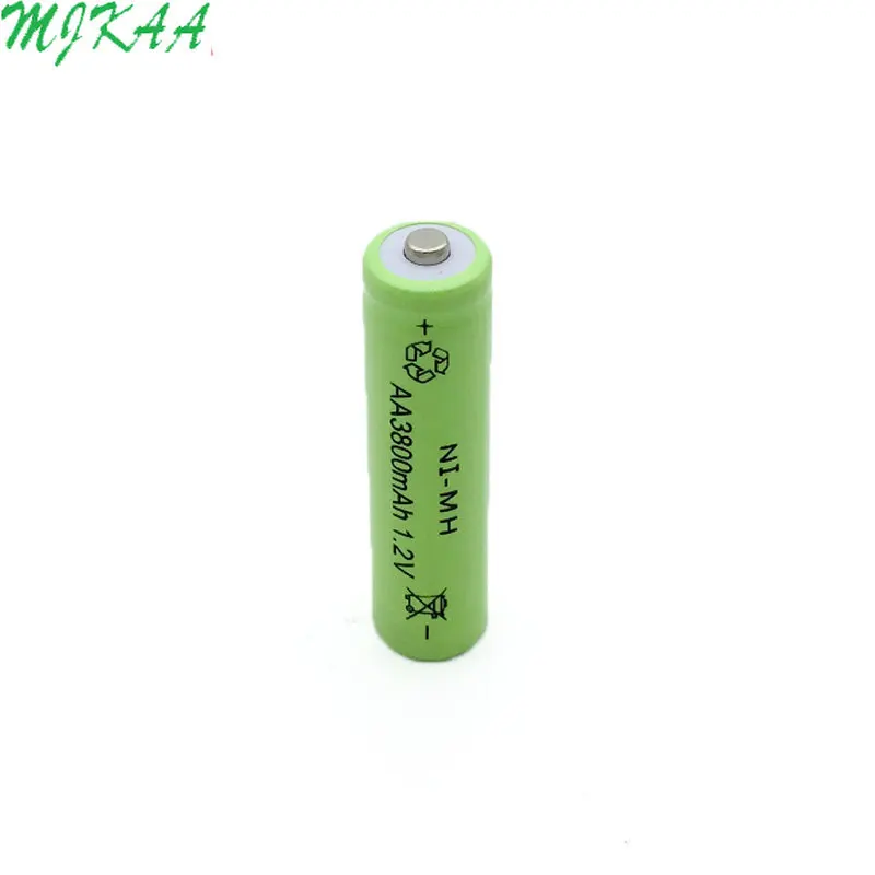 

MJKAA Ni-MH AA 1.2V 3800mAh Green Rechargeable battery for Toy Mouse Remote Control