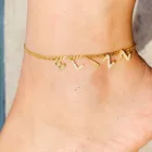 Браслеты на ногу с надписью сделай сам для женщин, пляжный браслет на ногу, стальной браслет ручной работы, богемная цепочка на ногу, ювелирные изделия в стиле бохо, сандалии, подарок