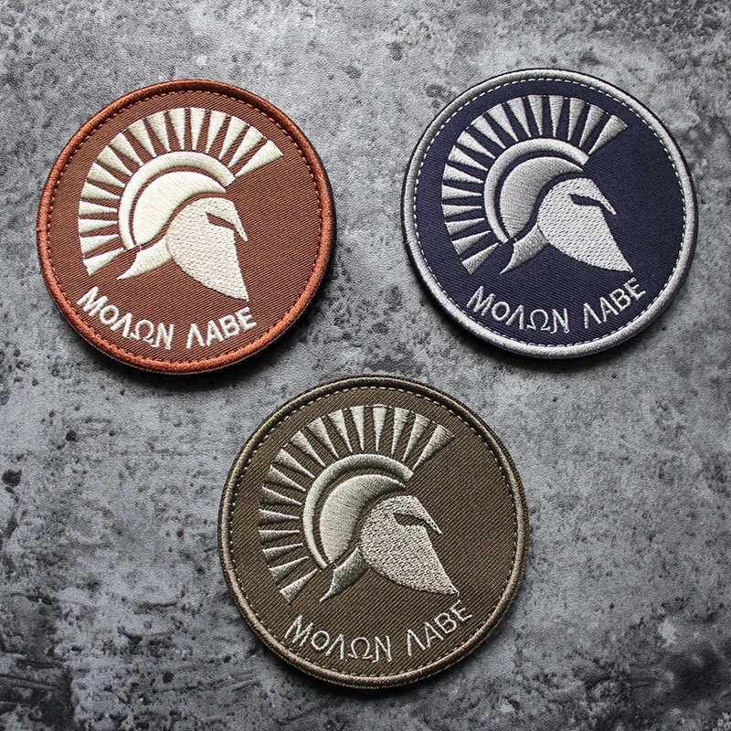 Спартанский воин руль вышивка тактическая нашивка на липучке солдат крючок