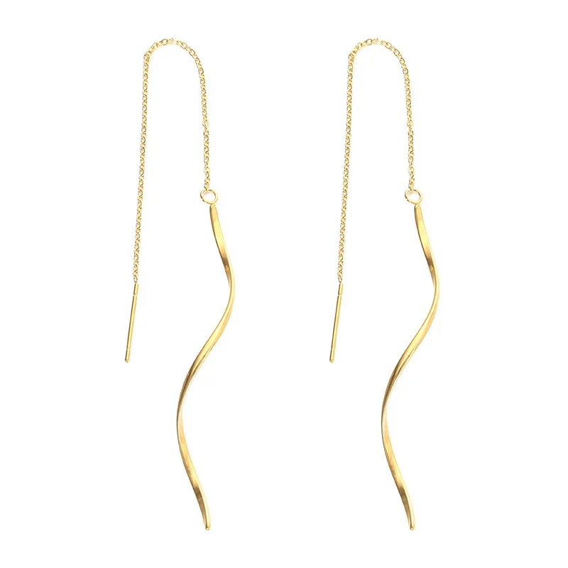 

Stainless Steel Long Tassel Earrings Irregular Geometric Shape Women Fashion Long Drop Earrings Women Wedding Earrings